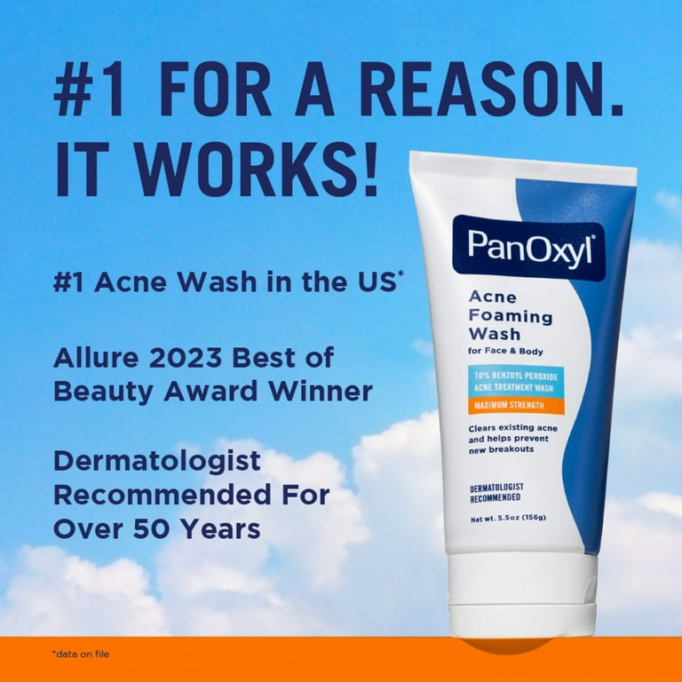 PANOXYL - Acne Foaming Wash Benzoyl Peroxide 10% Maximum Strength 156g