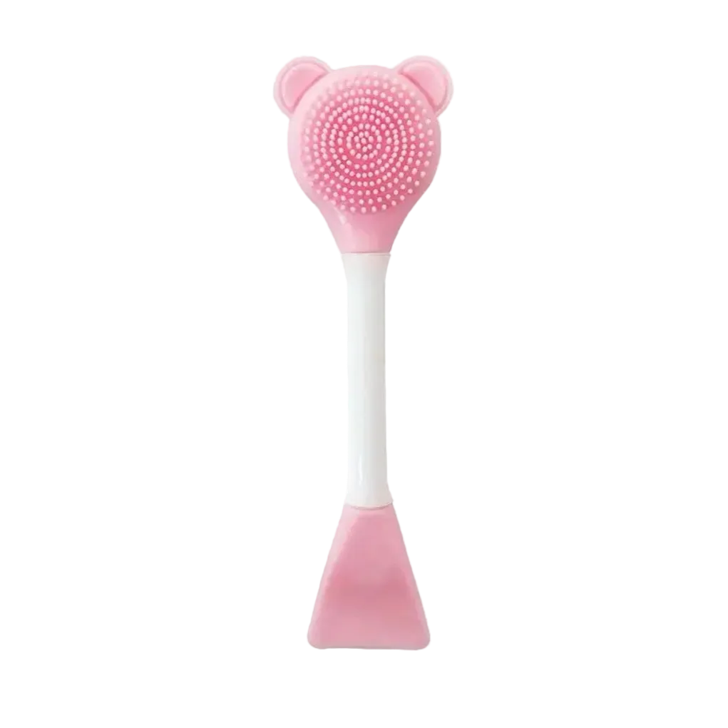 POPPIN - Pinceau en silicone 2 en 1 pour visage - réf Pink