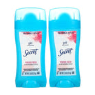 SECRET - DUO Anti-transpirant/déodorant au pH équilibré Solide et invisible - réf Powder Fresh (2pcs)