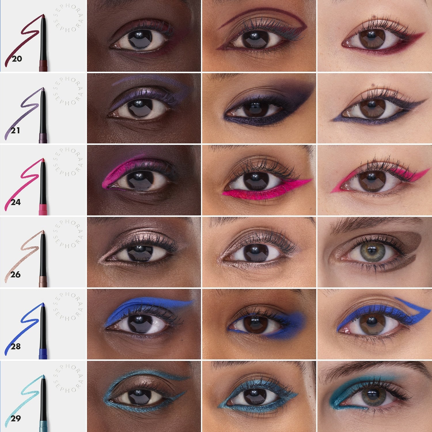 SEPHORA - 12H COLORFUL - Crayon yeux rétractable Waterproof-20 Matte burgundy