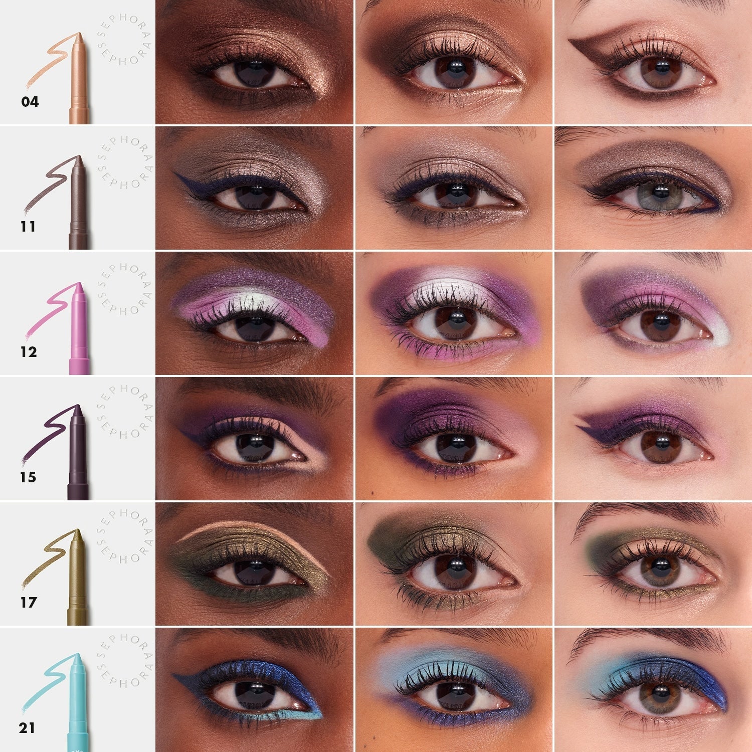 SEPHORA - 12H Colorful - Shadow stick & liner- Ref 17 Olive shimmer