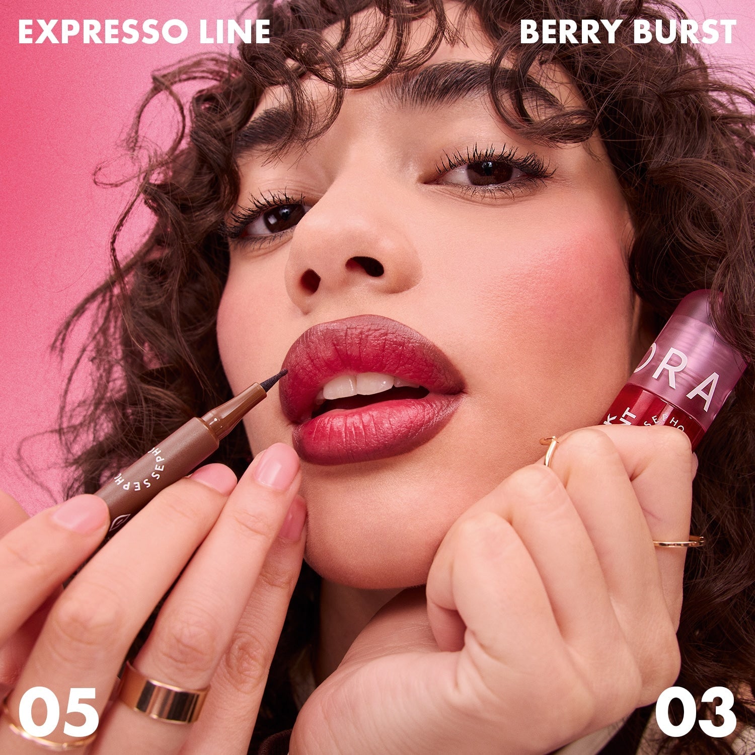 SEPHORA -CHEEK & LIP TINT - Encre lèvres et joues sans transfert- 01 Pink splash
