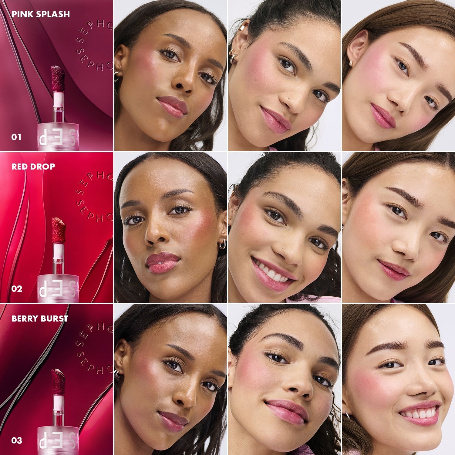 SEPHORA -CHEEK & LIP TINT - Encre lèvres et joues sans transfert- 02 Red drop