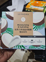 SEPHORA - Masque Visage Moisturizing & Hydrating Chinese Edition - réf Coconut ( 5pcs )