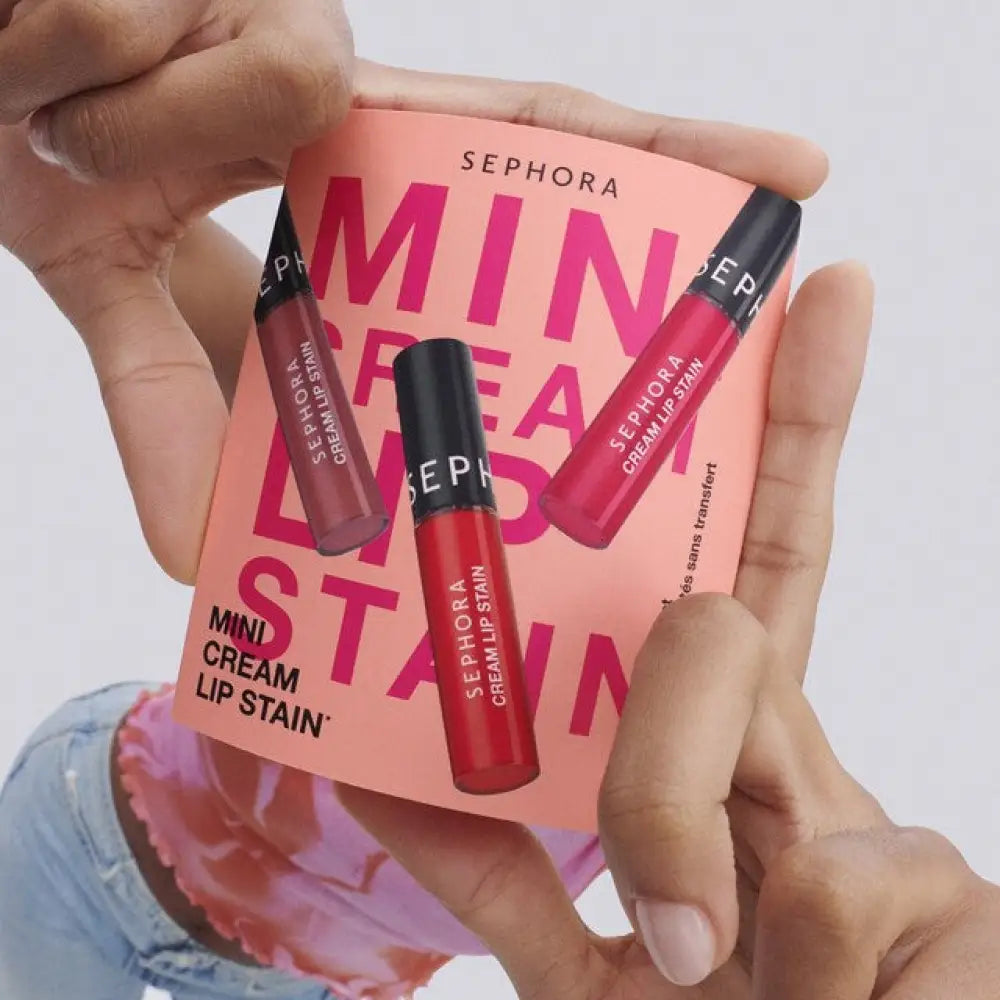 SEPHORA - Mini Cream Lip Stain - Kit de 3 mini Rouges veloutés sans transfert rouge à lèvre