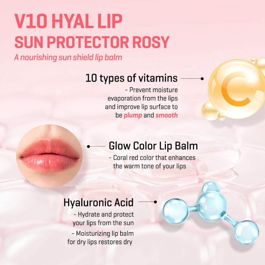 Some By Mi V10 Hyal Lip Sun Protector (Rosy) Buy Online At K-Beauty Shine Some By Mi V10 Hyal Lip Sun Protector (Rosy)