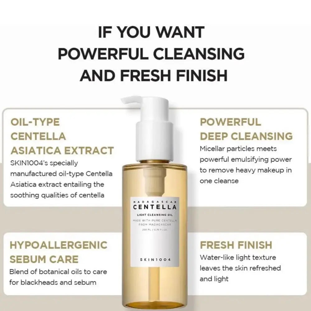 SKIN 1004 DUO Madagascar Centella Double Cleansing Cleansing Oil + Ampoule Foam (2pcs Full Size)