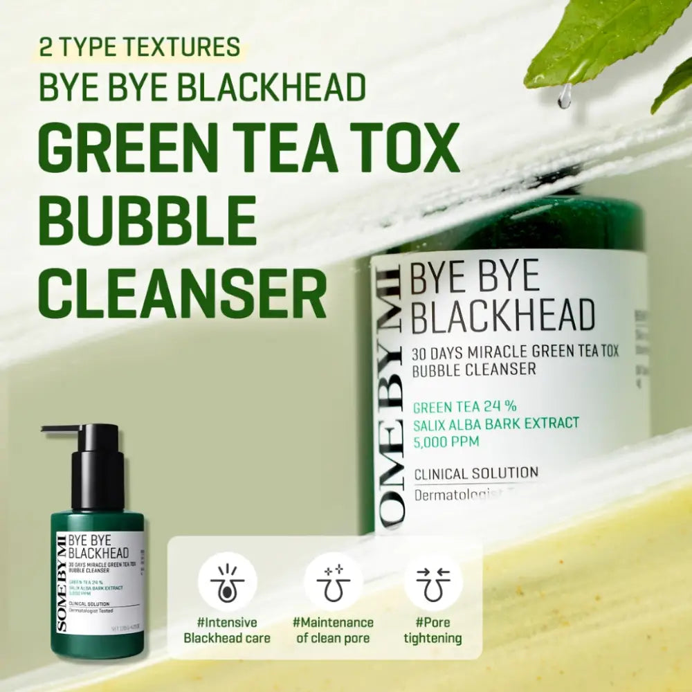 SOME BY MI Bye Bye Blackhead 30 Days Miracle Green Tea Tox Mousse Exfoliante 120g