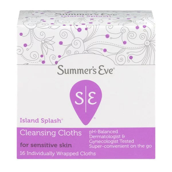 Summer's Eve - Lingettes nettoyantes individuelles 5 en 1 - réf Island Splash (16pcs )