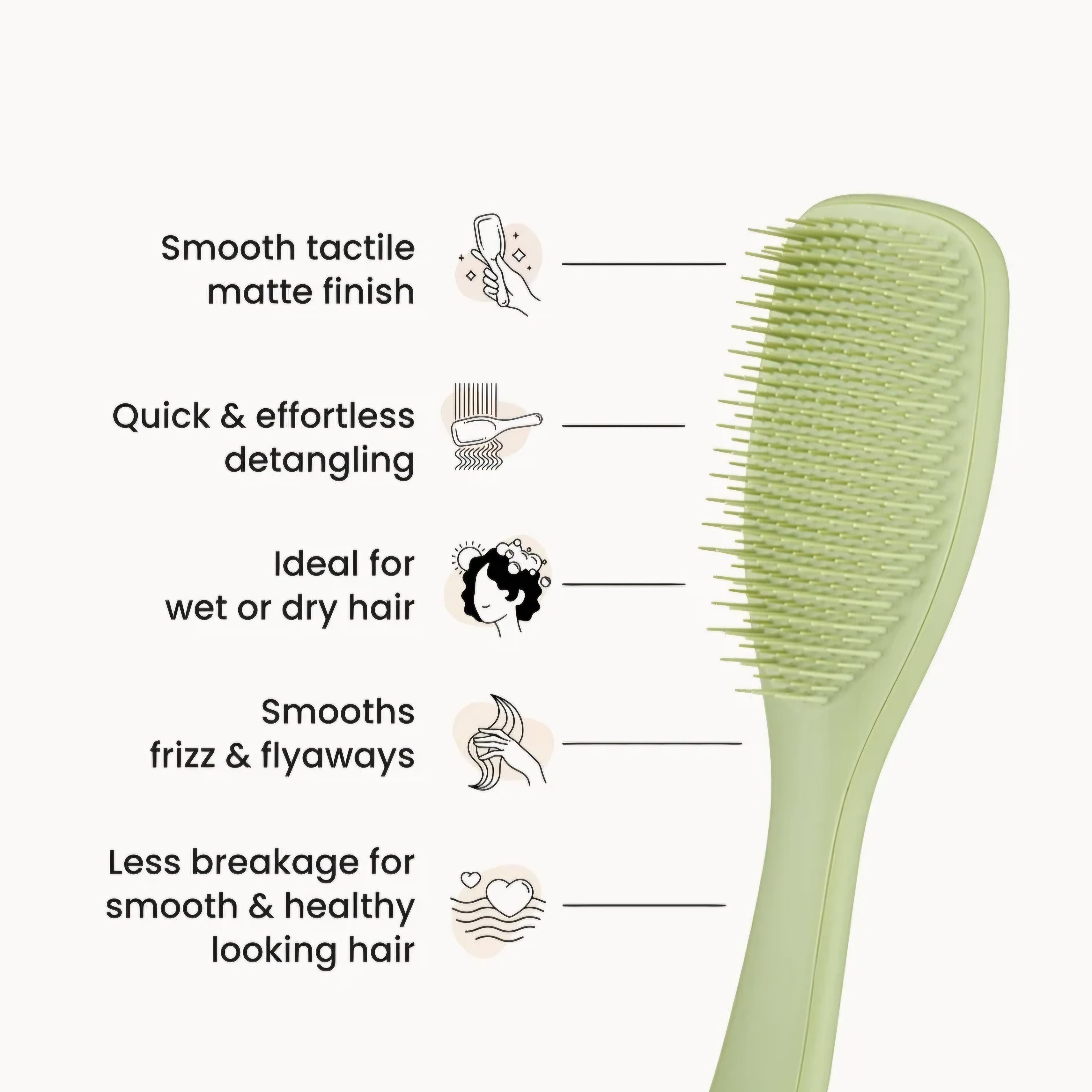 TANGLE TEEZER - Wet Detangling Hairbrush - réf Olive Green