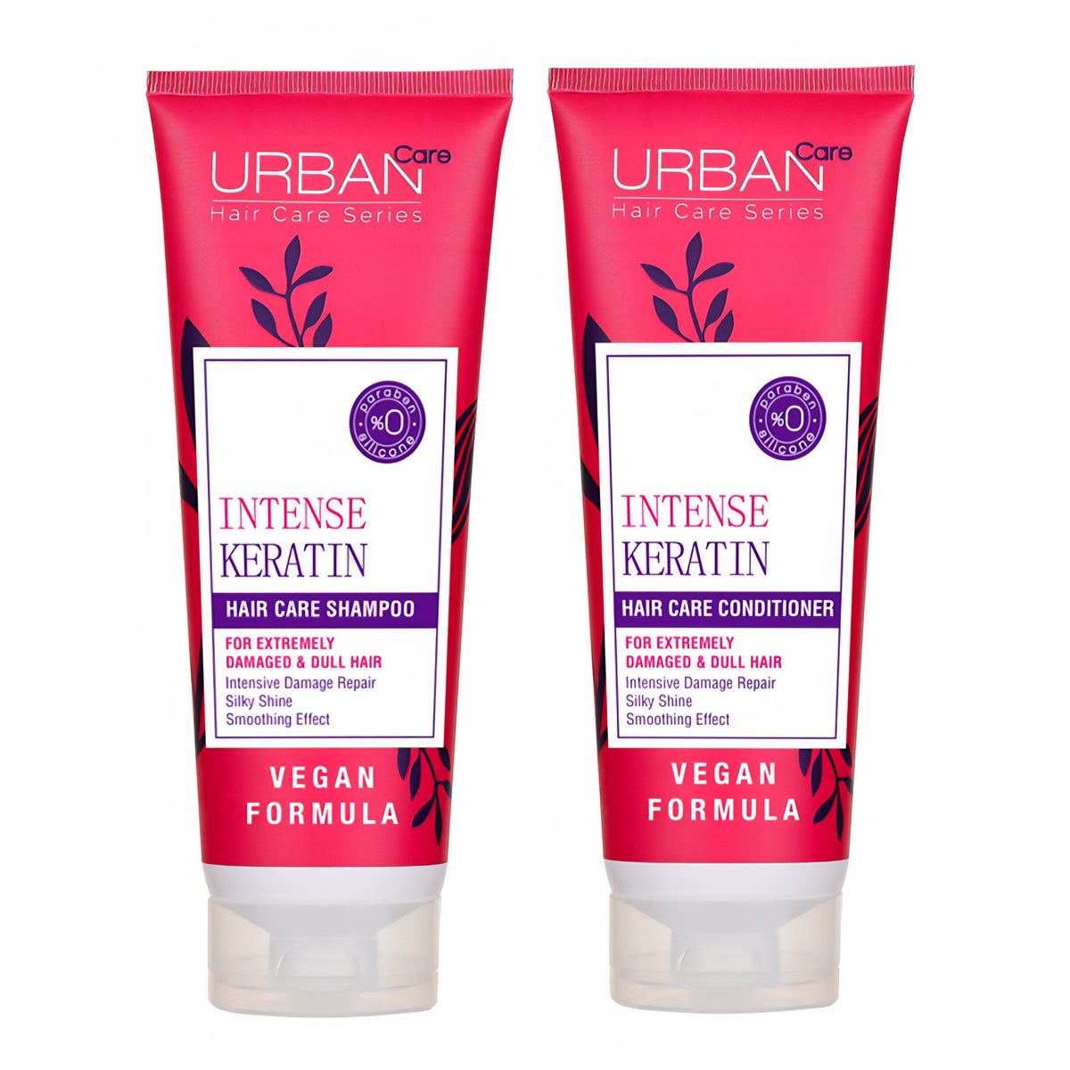 URBAN CARE - DUO Shampoo et Conditioner Intense Réparateur Keratin Cheveux Endommagées 250ml
