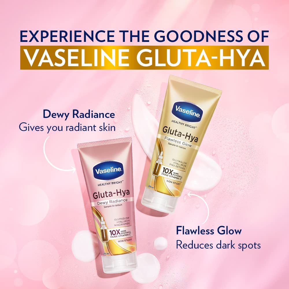 VASELINE - Gluta-Hya Dewy Bright Serum Burst Lotion - 330ml