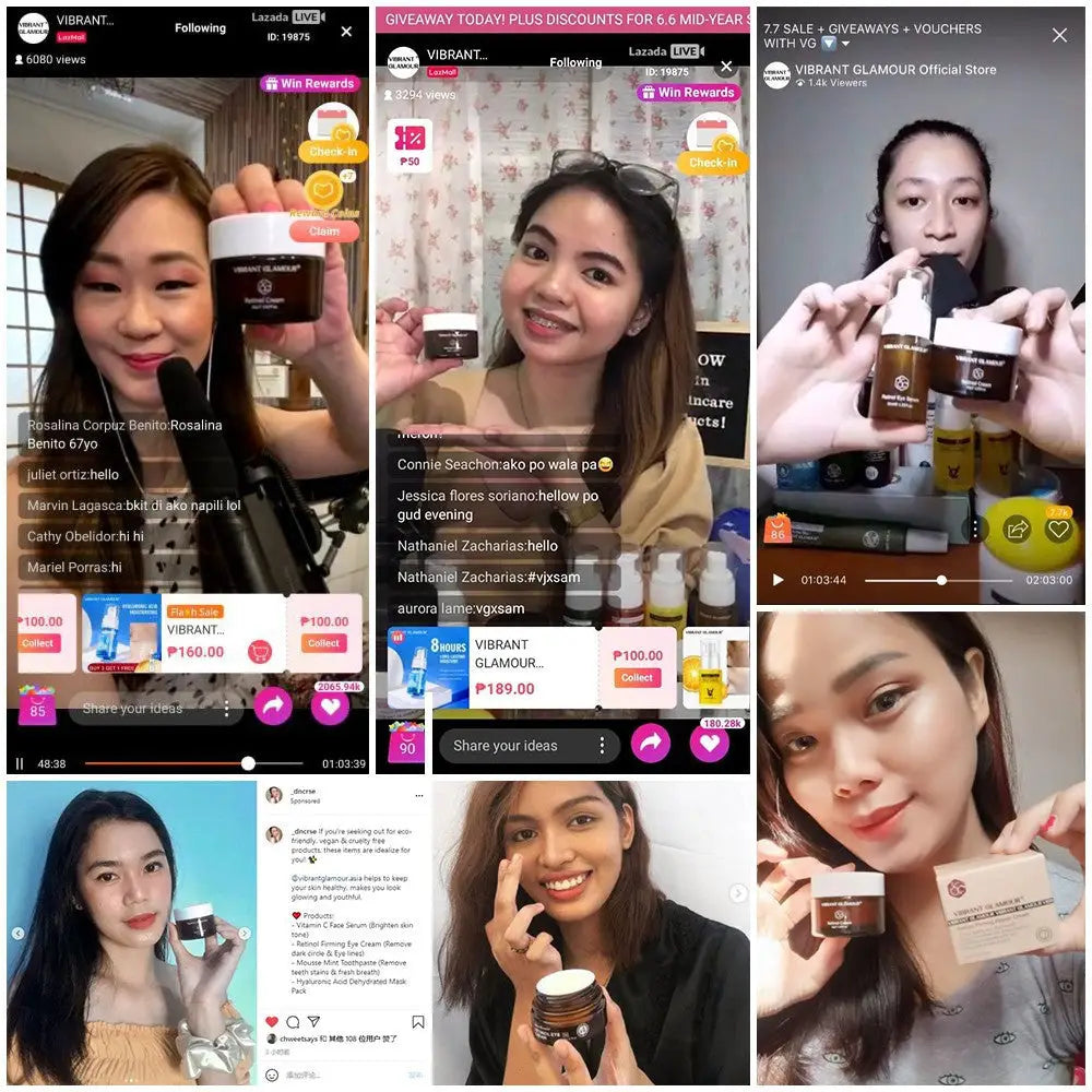 Vibrant Glamour Retinol Cream Crème Visage Anti Âge 30g masques